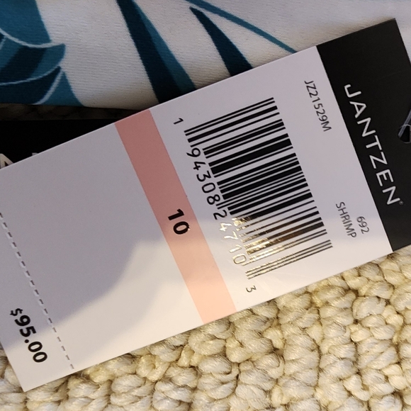 JANTZEN ☆ Tropical One-Shoulder Swimsuit. NWT. Comes with an extra strap - Picture 6 of 6